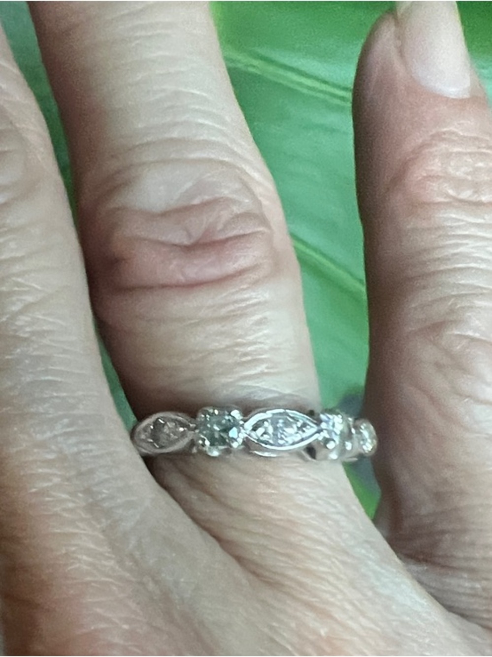 14K White Gold Diamond Ring
